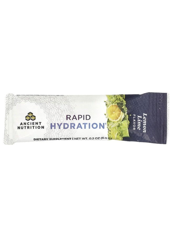 Ancient Nutrition - Ancient Nutrition, Rapid Hydration, Lemon Lime, 15 On-The-Go Stick Packs, 0.2 oz (6 g) Each - Image 1