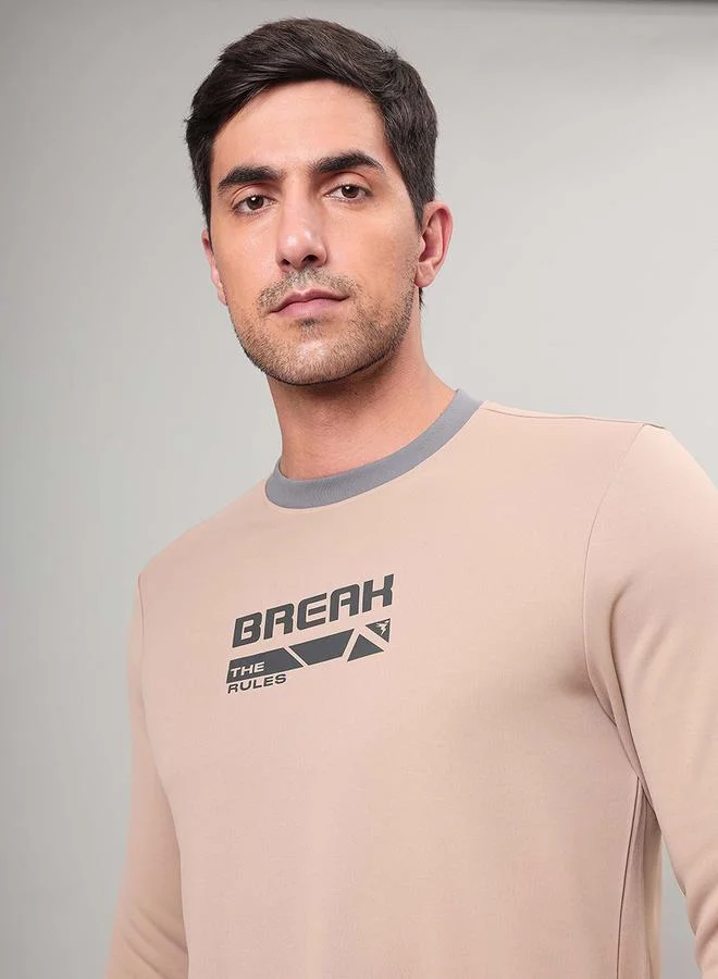 Technosport Technosport Full Sleeve Fleece Printed Sweatshirt