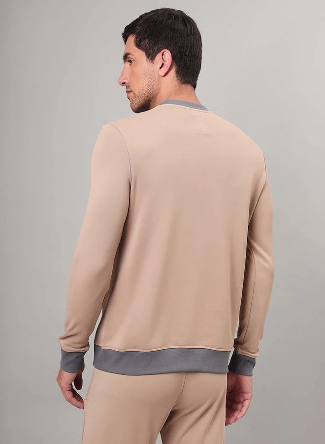 Technosport Full Sleeve Fleece Printed Sweatshirt