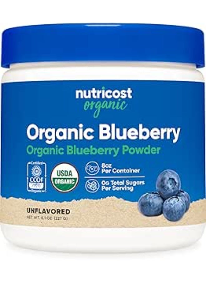 نوتريكوست، مسحوق التوت الأزرق العضوي، بدون نكهة، 8.1 أونصة (227 غرام) - Image 1