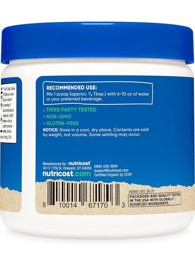 نوتريكوست، مسحوق التوت الأزرق العضوي، بدون نكهة، 8.1 أونصة (227 غرام) - Image 4