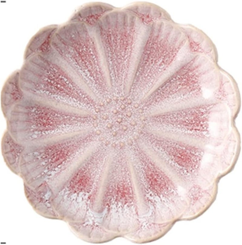 Ceramic Sauce Dish Rice Bowl Pink Flower Plate For Soy Sauce Vinegar Ketchup Tableware - Image 1