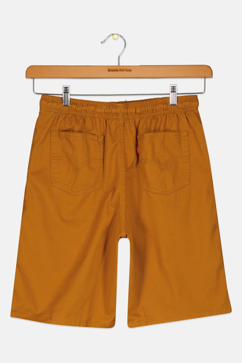 Levi's Kids Boy Plain Relaxed Basic Shorts, Copper - Image 3