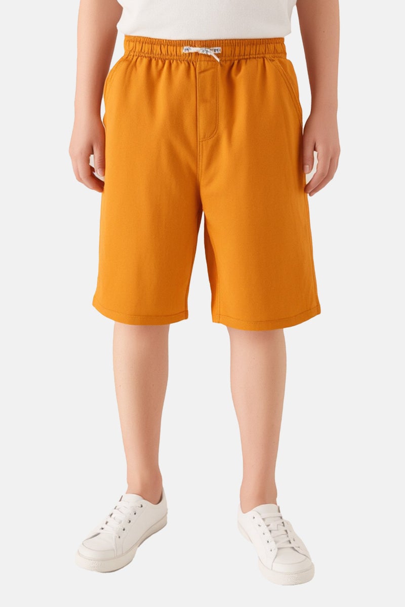Levi's Kids Boy Plain Relaxed Basic Shorts, Copper - Image 1