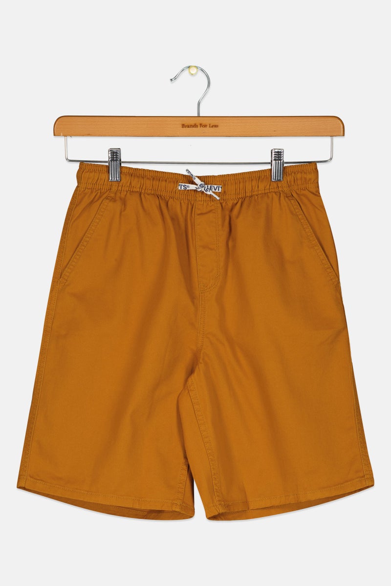 Levi's Kids Boy Plain Relaxed Basic Shorts, Copper - Image 2