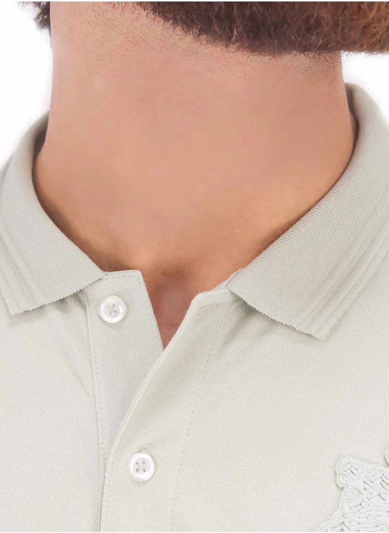 جيوردانو Men's Napoleon Polo - Light Green