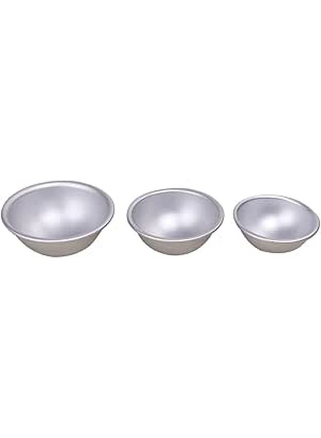6 Pcs Aluminum Alloy Soap Molds Semicircle Shapes for DIY Bath Bombs Baking Craft - Image 1