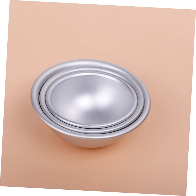 6 Pcs Aluminum Alloy Soap Molds Semicircle Shapes for DIY Bath Bombs Baking Craft - Image 3