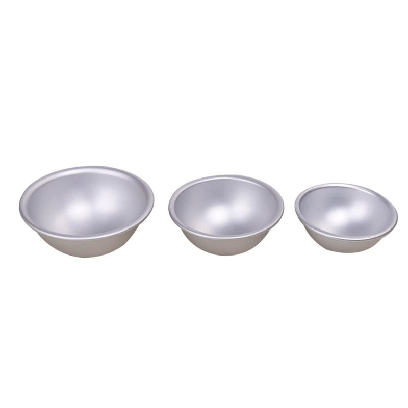 6 Pcs Aluminum Alloy Soap Molds Semicircle Shapes for DIY Bath Bombs Baking Craft - Image 2