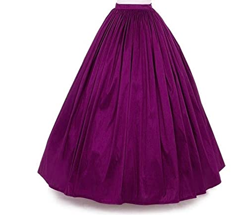 JANAK Women Silk Long Skirt (Bright Wine), Free Size - Image 1