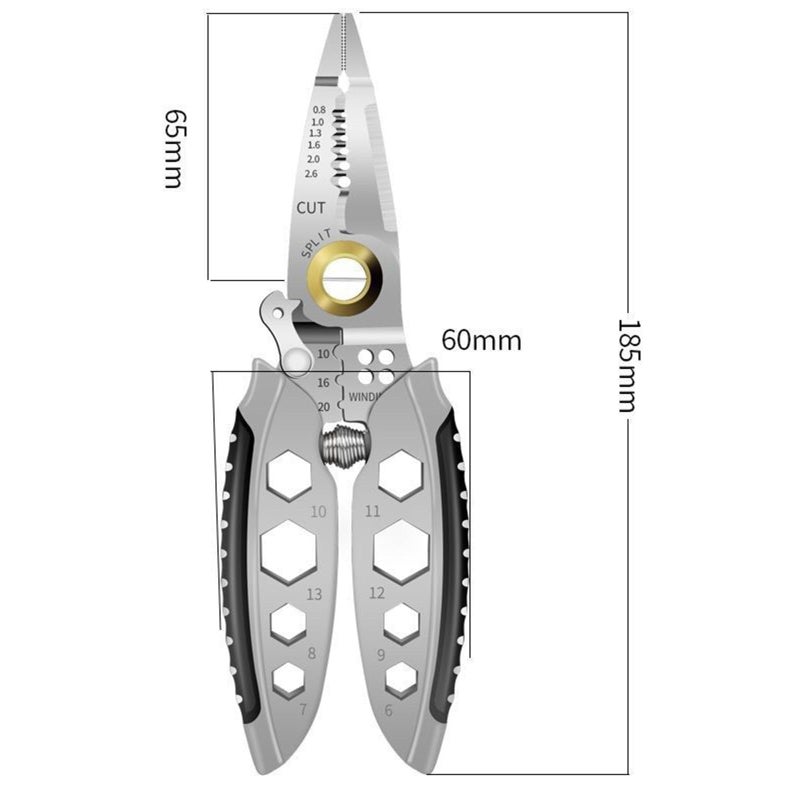 Professional Wire Stripper Tool For Insulation Stripping Precise Cutting And Terminals Crimping - Image 5