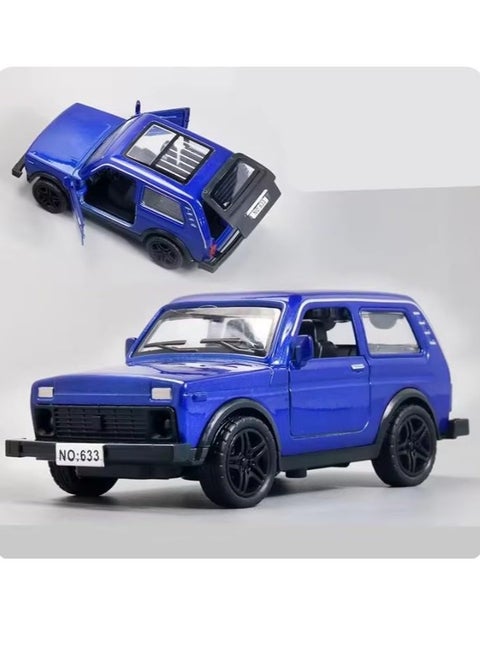 Realistic and Durable Diecast Metal Car - Race Car - Openable Car (Blue)