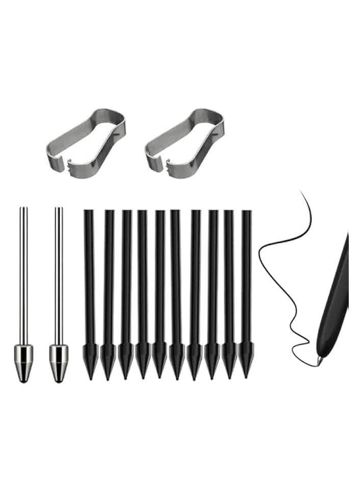 PROMASS Tips/Nibs Replacement for Remarkable 2, Durable Remarkable Pen Tips for Marker 1/2 Stylus Marker Pen Plus，Plastic + Titanium Nibs/Tips+Clip (2+10 pcs Set)  - Image 1