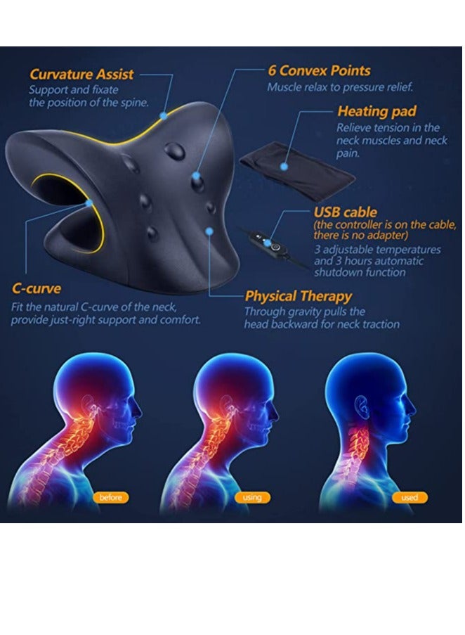 Cool Baby COOLBABY Neck Stretcher Cervical Traction Device  Neck Hunchback Corrector With Graphene Heating Relaxation  For Neck Pain Relief And Muscle Relaxation - Image 2