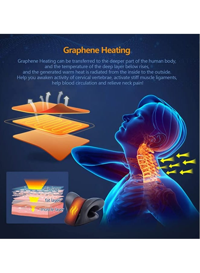 Cool Baby COOLBABY Neck Stretcher Cervical Traction Device  Neck Hunchback Corrector With Graphene Heating Relaxation  For Neck Pain Relief And Muscle Relaxation - Image 4