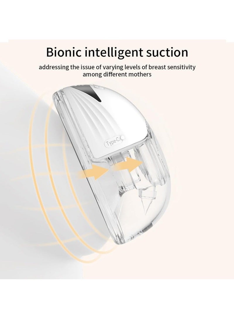 مضخة ثدي كهربائية قابلة للارتداء بدون استخدام اليدين  مع شاشة LED و4 أوضاع - Image 5
