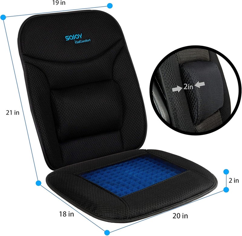 Sojoy Gel Seat Cushion with Lumbar Support - Image 2
