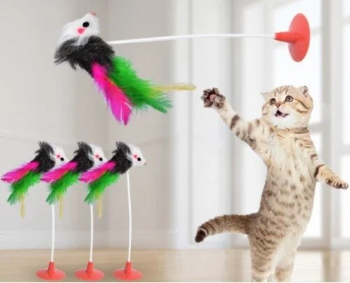 Proithalat Proimport Cat Toy with Suction Cup - Mouse Catching Toy