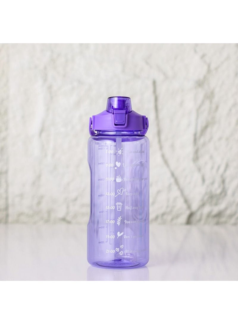 DANUBE HOME Alpine Aqua Gym Bottle – Durable, Leak-Proof Water Bottle for Fitness, Gym, and Outdoor Use – BPA-Free, Reusable Sports Hydration Bottle for Active Lifestyle L11xW29.8Cm 2000ml Purple - Image 1