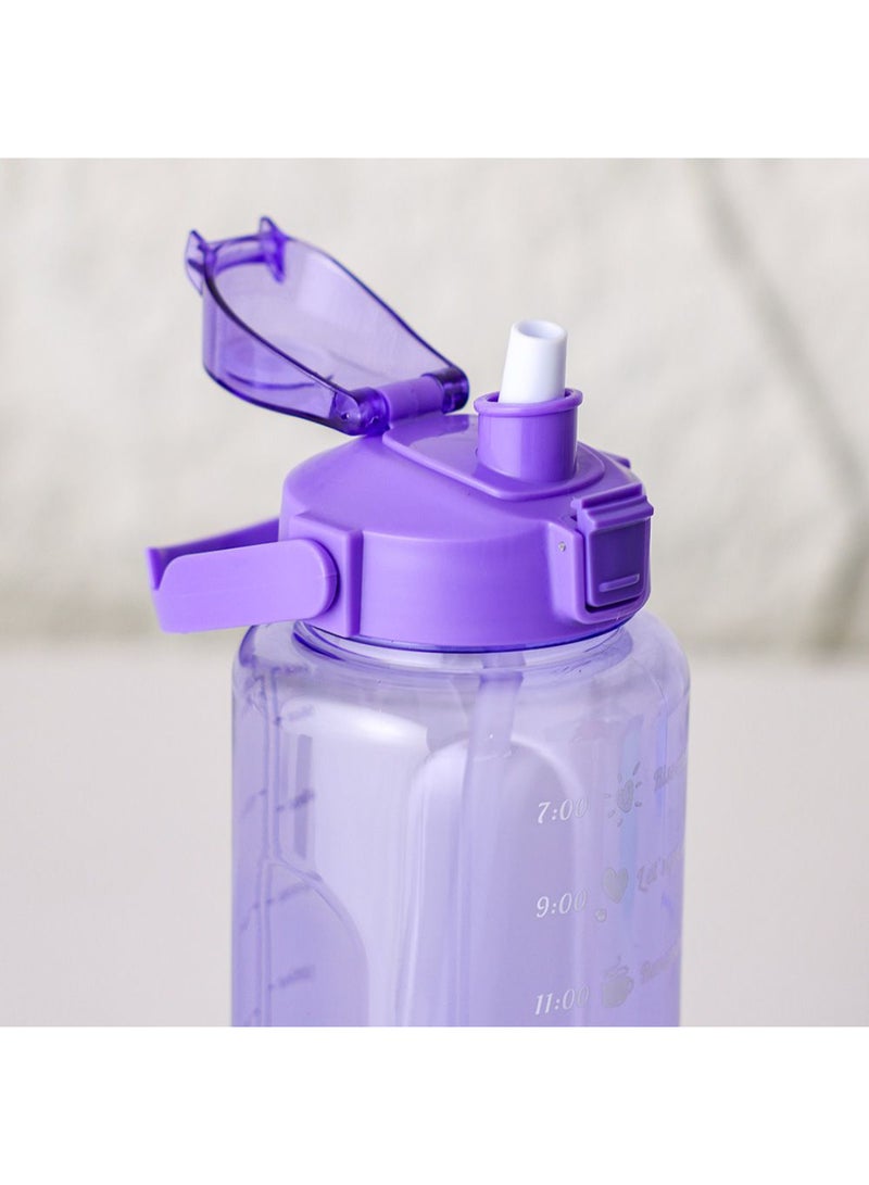 DANUBE HOME Alpine Aqua Gym Bottle – Durable, Leak-Proof Water Bottle for Fitness, Gym, and Outdoor Use – BPA-Free, Reusable Sports Hydration Bottle for Active Lifestyle L11xW29.8Cm 2000ml Purple - Image 2
