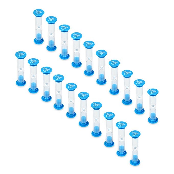 2 MINUTE SAND TIMER PLASTIC HOURGLASS FOR GAMES CLASSROOM HOME OFFICE KITCHEN BRUSH TEETH USE SET OF 20