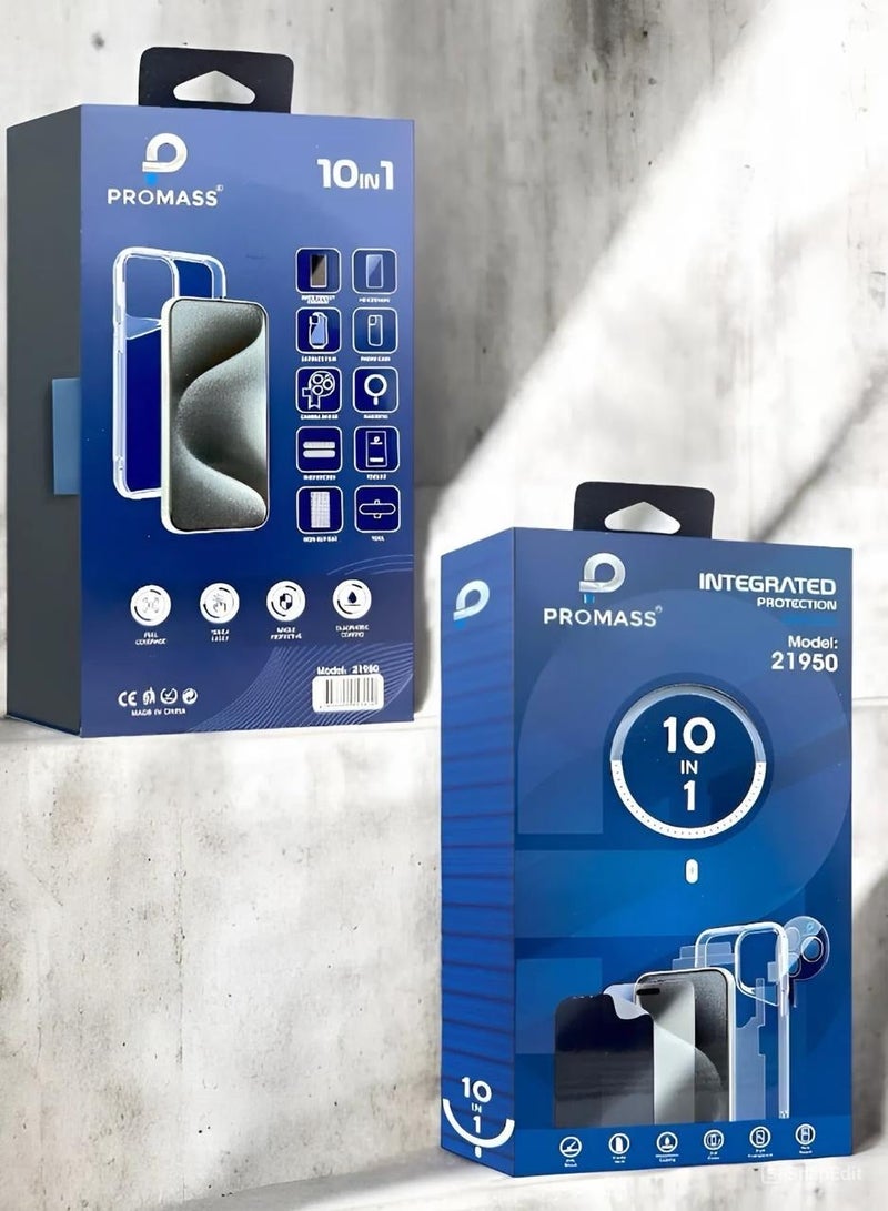 بكج الحماية المتكامل الجديد لـ آيفون 16 برو ماكس (iPhone 16 Pro Max) بكج بحلة جديدة و حماية كاملة لهاتفك مع جراب يدعم الشحن اللاسلكي MageSafe (9in1) - Image 4