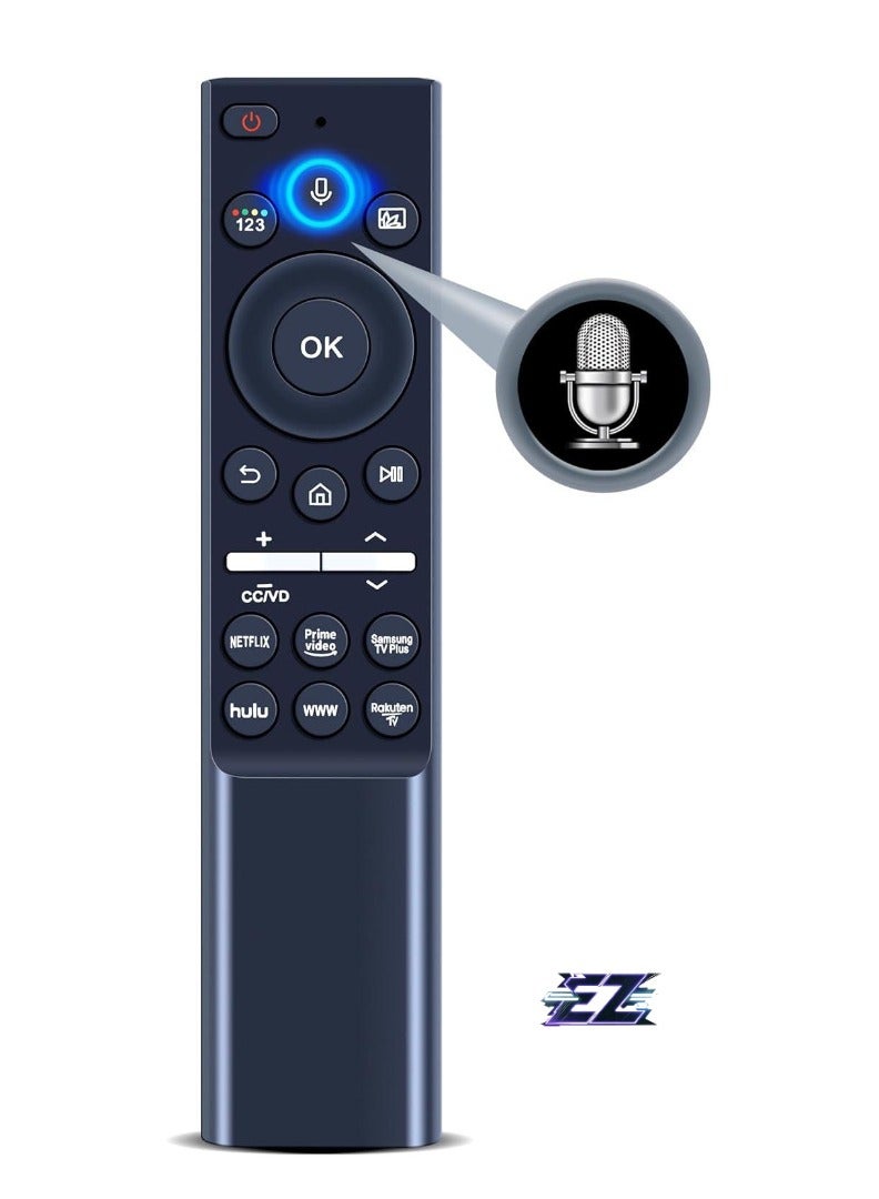 ELTRAZONE Universal Voice Remote Control for All Samsung LED QLED UHD SUHD HDR LCD Curved Frame Solar Powered HDTV 4K 8K 3D TVs – Easy Setup, Voice Activation, Buttons for Netflix, Prime Video, and More! - Image 1