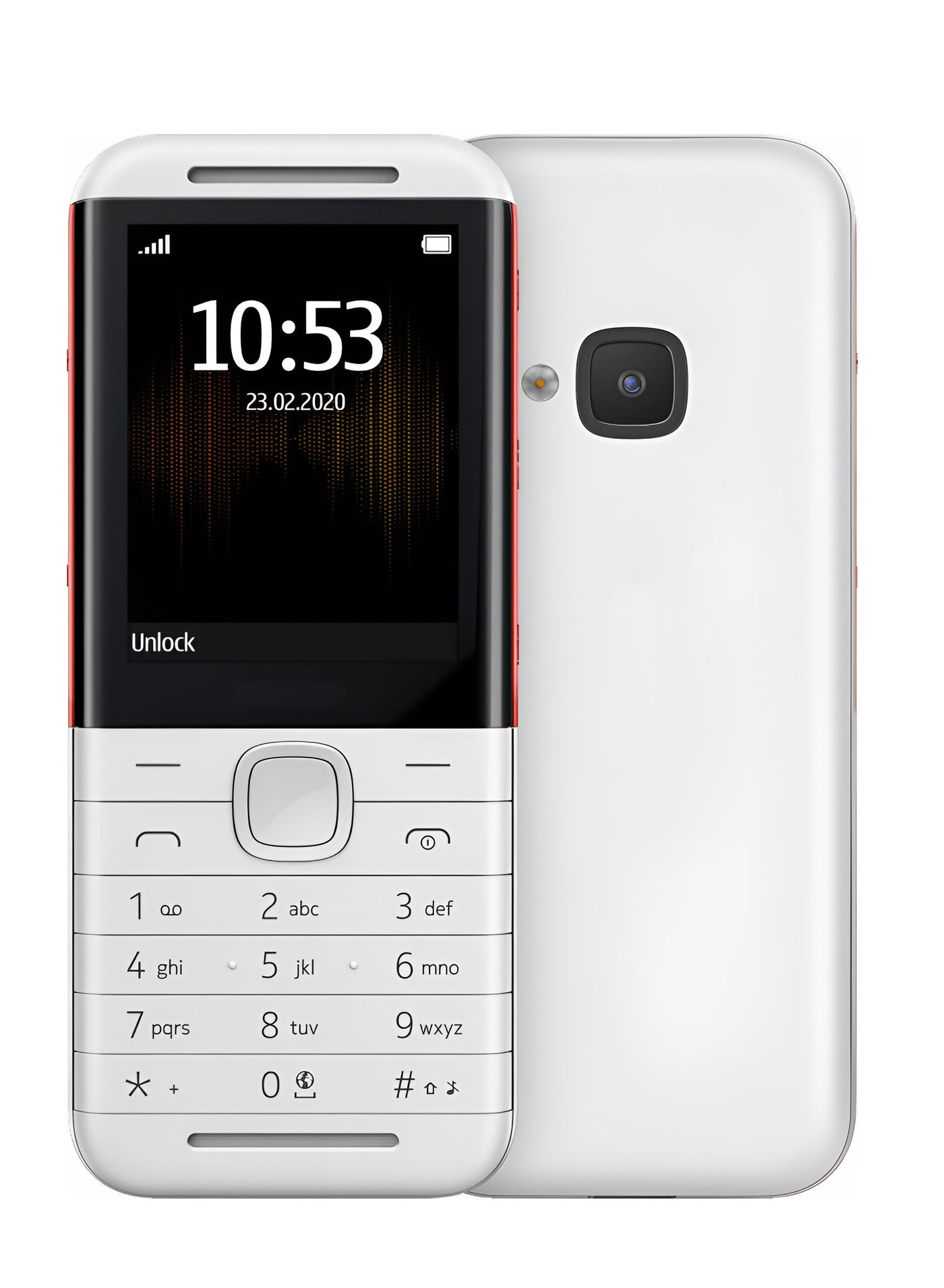 BORTONY Nokia 5310 Mobile Phone Dual SIM 8MB RAM 16MB GSM White Red