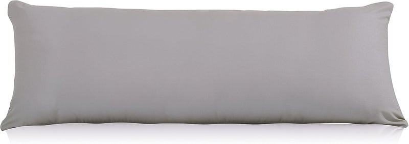 EVOLIVE Ultra Soft Microfiber Body Pillow Cover/Pillowcases 21"x54" with Hidden Zipper Closure (Grey, Body Pillow Cover 21"x54") - Image 1