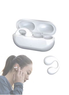 ESSAGER Clip On Wireless Bluetooth Headset with Mic Bone Conduction Sports Headset Waterproof, Bone Conduction Technology, Small Clip-On Earbuds for Cycling Running Workout  - Image 1