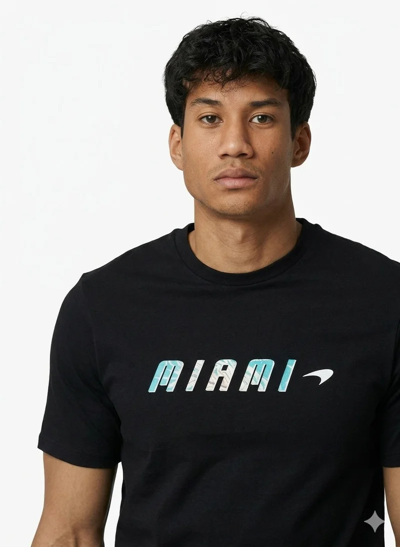 Mclaren black MCLAREN MENS MIAMI PALM GRAPHIC T-SHIRT for Men | Best Price UAE