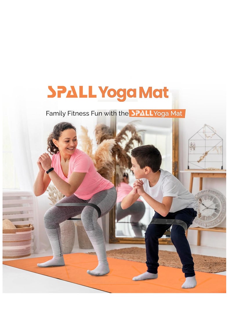 سبال بساط اليوغا للتمرين، بساط غير قابل للانزلاق مع خطوط موضعية وسطح نسيج TPE صديق للبيئة ومقاوم للعرق ومضاد للتمزق، مثالي لليوجا والبيلاتيس والتمارين المناسبة للرجال والنساء - Image 5