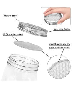 KASTWAVE 4 Pieces Stainless Steel Sprouting Jar Lid Kit Mesh Strainer Seed Germinator Lid Kit Making Organic Sprout Seeds In House And Kitchen  - Image 3