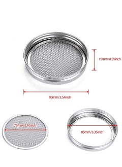 KASTWAVE 4 Pieces Stainless Steel Sprouting Jar Lid Kit Mesh Strainer Seed Germinator Lid Kit Making Organic Sprout Seeds In House And Kitchen  - Image 2
