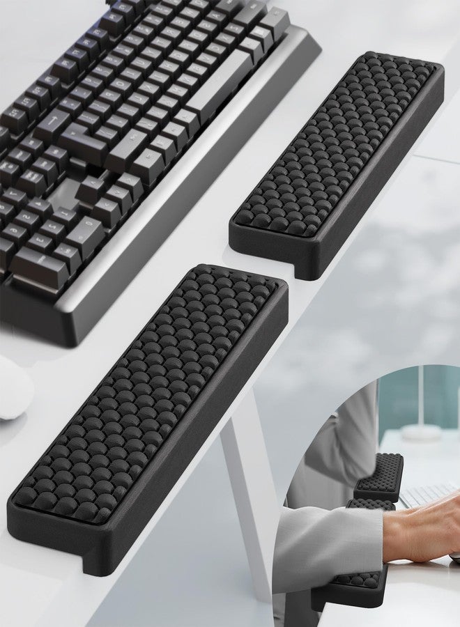 MEKASS L-Shaped Desk Elbow Pad for Desk, Memory Foam Elbow Support Padding with Non-Slip, 2-Piece Ergonomic Desk Edge Cushion, Wrist Comfort Support for Office Home (Honeycomb Texture) - Image 1