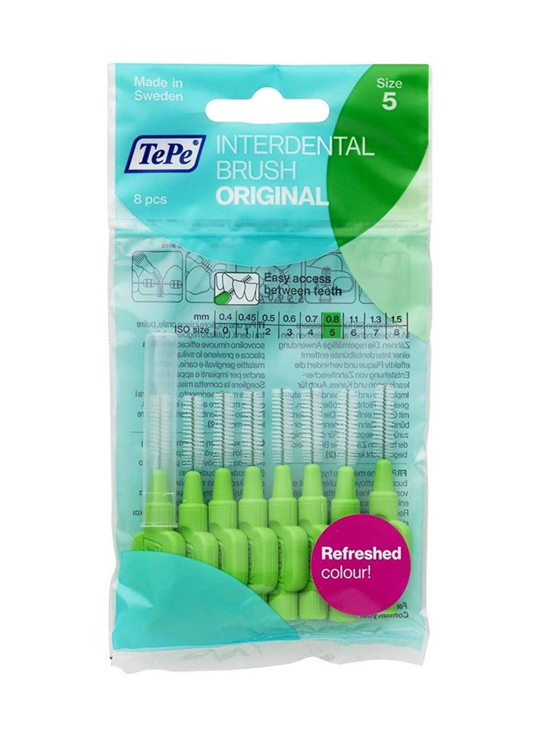 TePe Interdental Brush 0.8 mm Green 8's - Image 1