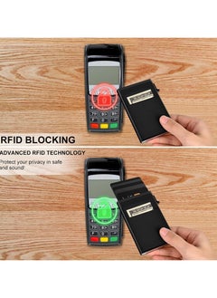 Generic Slim Aluminum Card Holder Wallet for Men [2025 Upgrade] RFID Blocking Money Pocket Pop Up Wallet, Holds 5+ Cards Plus Cash (Black)  - Image 3