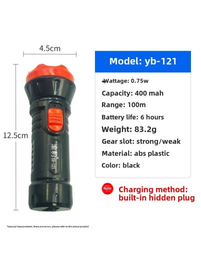 Generic - Kang Ming 8951 Flashlight Strong Light Outdoor Home Student Mini Led Rechargeable Portable Super Bright And Remote Shoot-Product Specifications:Flashlight Yb-121 - Image 1