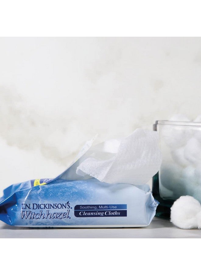 T.N. Dickinson's Witch Hazel Soothing Multiuse Cleansing Cloth 4 Pack 25 Cloths Per Packwhite - Image 4