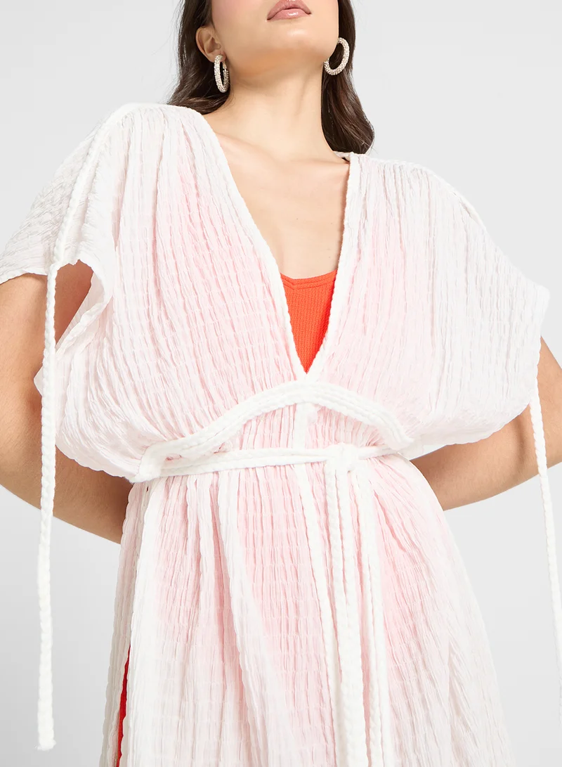 Ginger White Gauze Maxi Dress