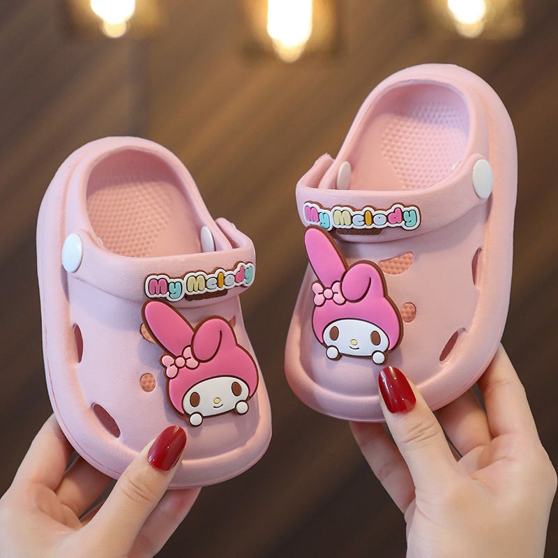 Children's Baotou Slippers Indoor Soft Bottom Non-slip Children's Cave Shoes Summer Cute Children's Beach Shoes Baby Sandals - Image 1
