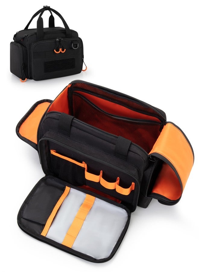 Prokva Tactical Travel Toiletry Bag for Men, Extra Large Dopp Kit Organizer with Dual Way Zippers, Travel Hygiene Bag for Shaving Grooming Bathroom Essentials, Black (Empty Bag) - Image 1
