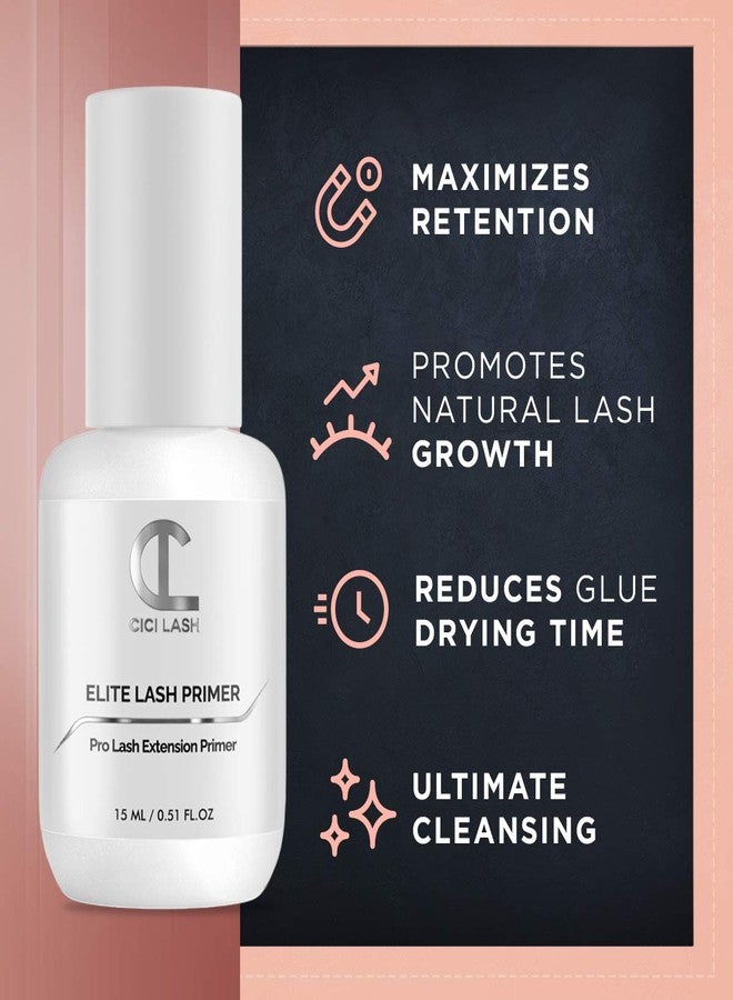 CICI Lash Elite Eyelash Extension Primer/Pre-Treatment (15ml) - Professional Lash Cleanser & Protein Oil Remover For Individual Mink Eyelash Extensions | Increases Retention & Glue Drying Time | Lash Supplies - Image 3