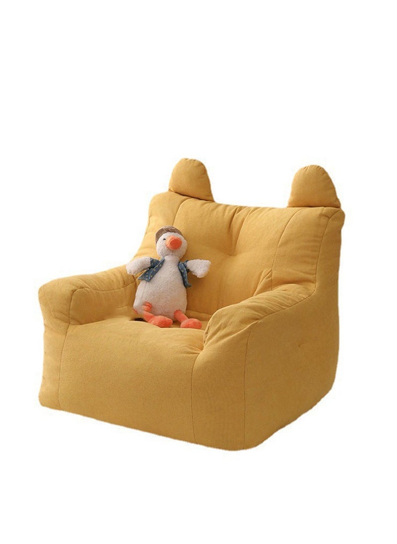 Arabest Sofa Chair, Kids Snuggly-Soft Sherpa Chair, Cuddly Toddler Foam Chair for Boys and Girls, Children's Sofa Chair, Yellow  - Image 1