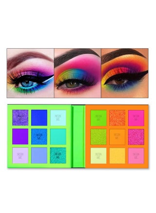 Neonme Eyeshadow Palette 18 Fluorescent Color Glowing Eyeshadows Rainbow Purple Blue Green Yellow Pink Eye Shadow Palettes For Fun Party Popular Eye Makeup Glitter Matte Shimmer - pzsku/Z5A39CE43DEEBD7F40A2FZ/45/_/1707975412/d4531c22-7c76-4b33-ad68-f2d8a7679bfc