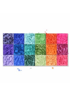 Tintark Neonme Eyeshadow Palette 18 Fluorescent Color Glowing Eyeshadows Rainbow Purple Blue Green Yellow Pink Eye Shadow Palettes For Fun Party Popular Eye Makeup Glitter Matte Shimmer  - Image 4