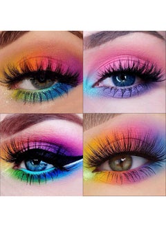 Tintark Neonme Eyeshadow Palette 18 Fluorescent Color Glowing Eyeshadows Rainbow Purple Blue Green Yellow Pink Eye Shadow Palettes For Fun Party Popular Eye Makeup Glitter Matte Shimmer  - Image 3