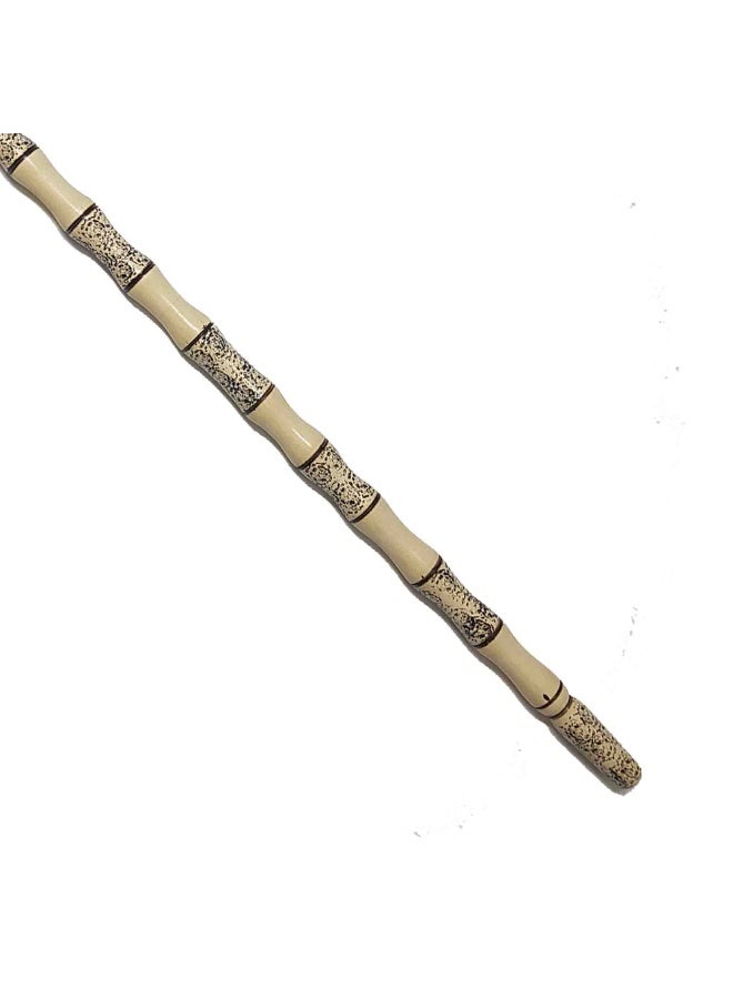 Aswan beech wood cane for men, white engraved - Image 3