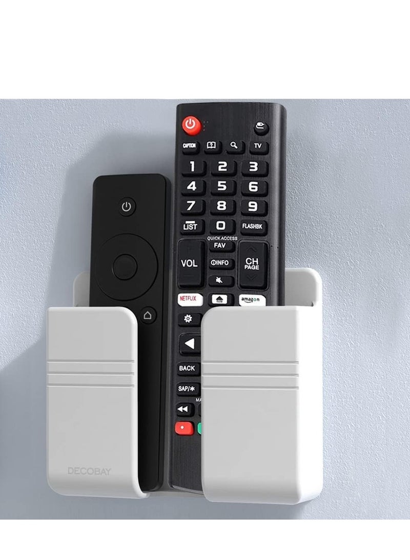 2Pcs Phone Holder Wall Mounted, Phone Stand with Self Adhesive. Phone Holder for Shower/Charging.Compatible with iPhone and Android (2Pcs-White) - Image 3