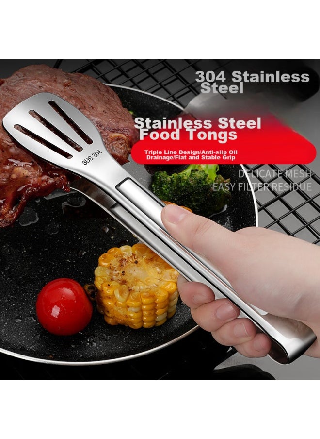 Bai Jie Baijie 304 Multifunctional Food Tongs, Cake Tongs, Steak Tongs, Barbecue Bread Tongs, Kitchen Baking Tongs, Meat Tongs  - Image 1